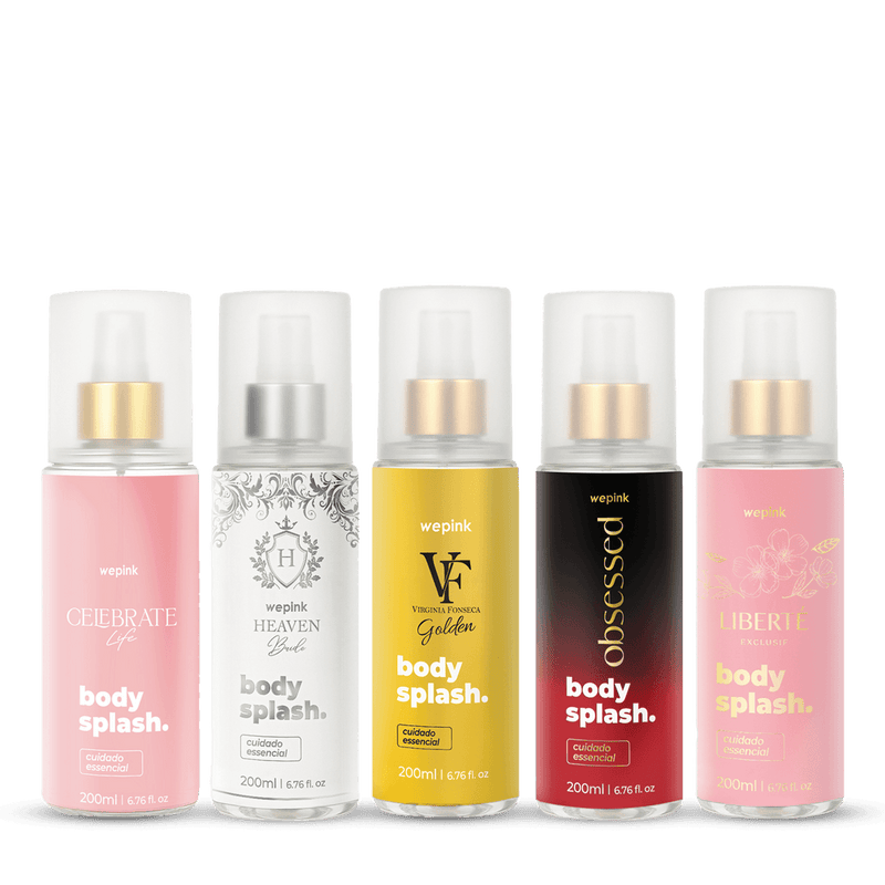 KIT - 5 BodySplash: Obsessed + Exclusif + Golden + Life + Bride Weepink