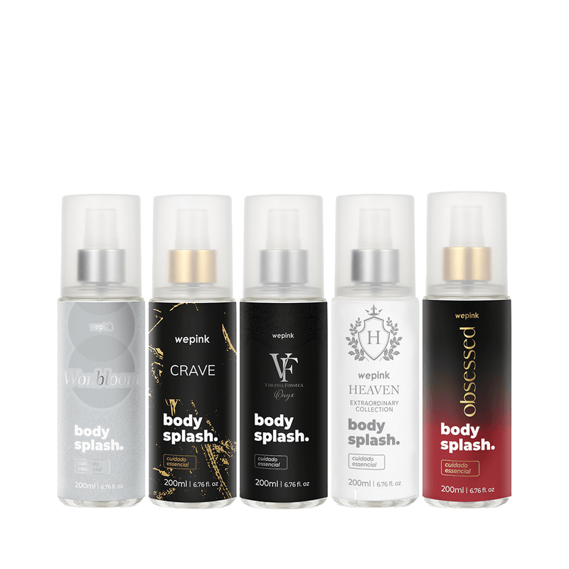 Kit 5 Body Splash Crave + Wonbloom + VF Onyx + Obsessed + Heaven - Wepink